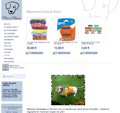 Boutique en ligne Chez le Chien