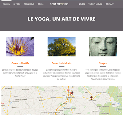 Site Internet WordPress Yoga en Vienne