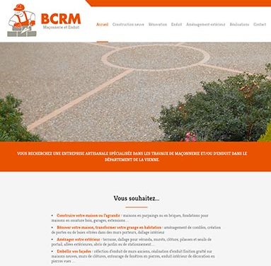 Création du site internet de la maçonnerie BCRM à Fleuré (86)