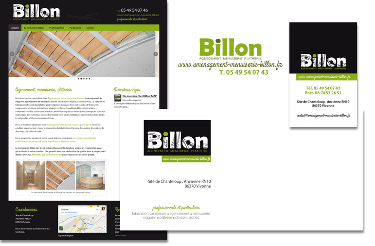Outils de communication de la menuiserie Billon