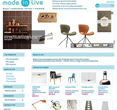 Boutique en ligne Made in Live