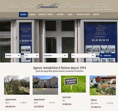 Refonte du site internet de l’Agence Centrale de la Fouchardière à Poitiers