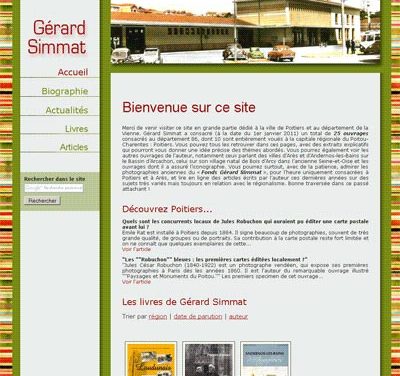 Site internet sur mesure de Gérard Simmat