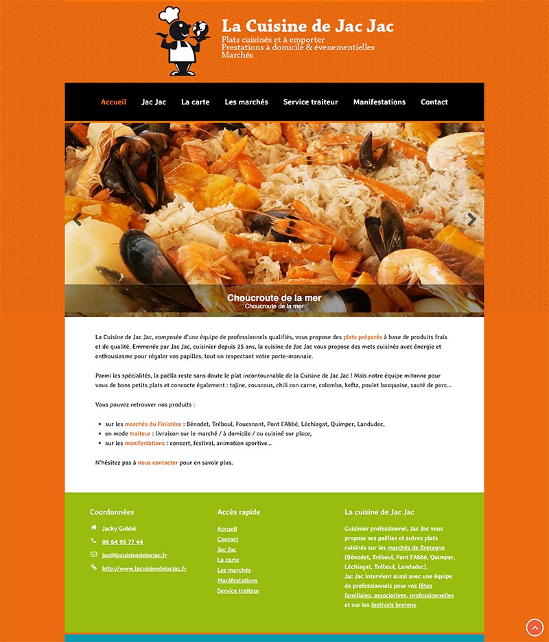 Site internet WordPress La cuisine de Jac Jac