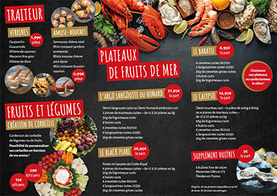 Des flyers pour deux Intermarchés du département de la Vienne