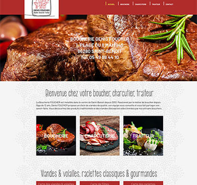 Site internet WordPress de la boucherie Foucher