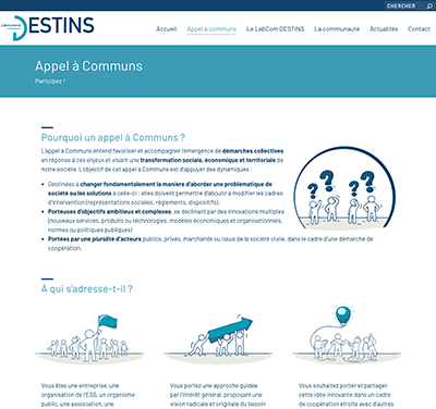 LabCom Destins : un site internet WordPress pour ce labo de recherche basé à Poitiers